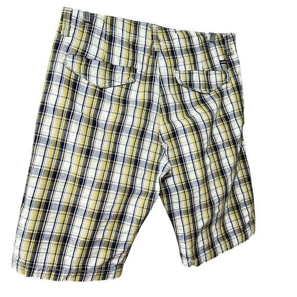 Levi's 706L Yellow Blue Madras Plaid Shorts Men's 32 Preppy Cotton Summer - Picture 4 of 14